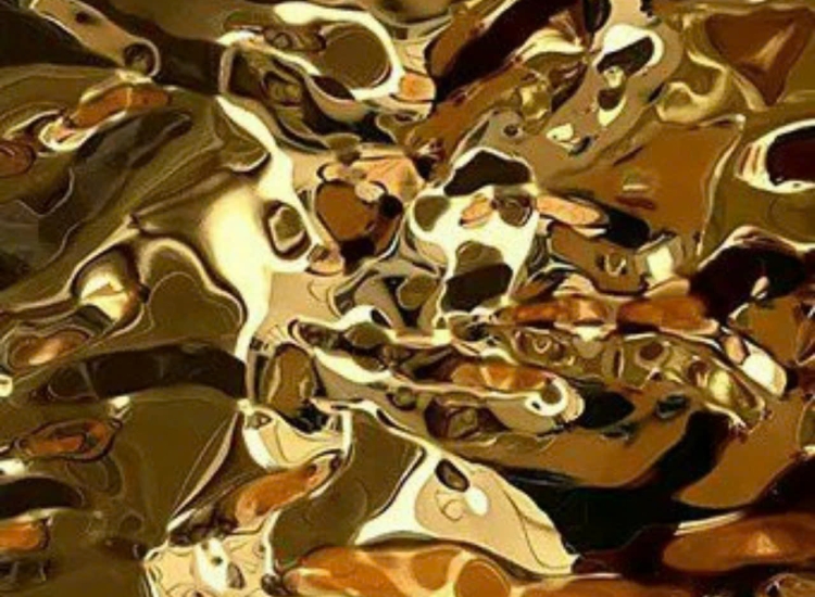 TẤM INOX 3D SÓNG NƯỚC MÀU VÀNG 