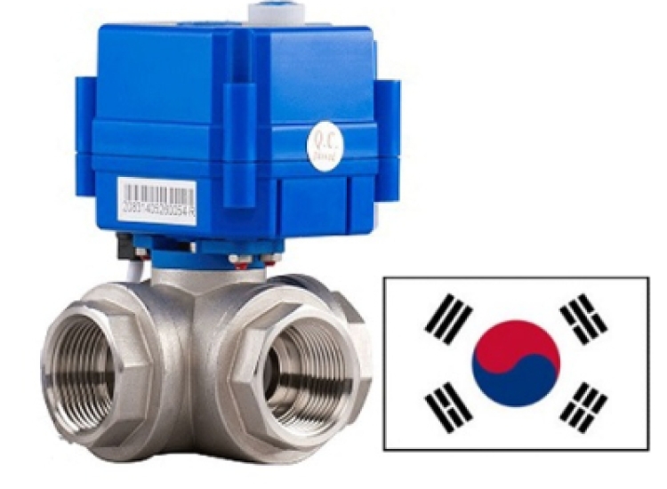 VAN BI INOX 3 THÂN ĐIỀU KHIỂN ĐIỆN NỐI REN