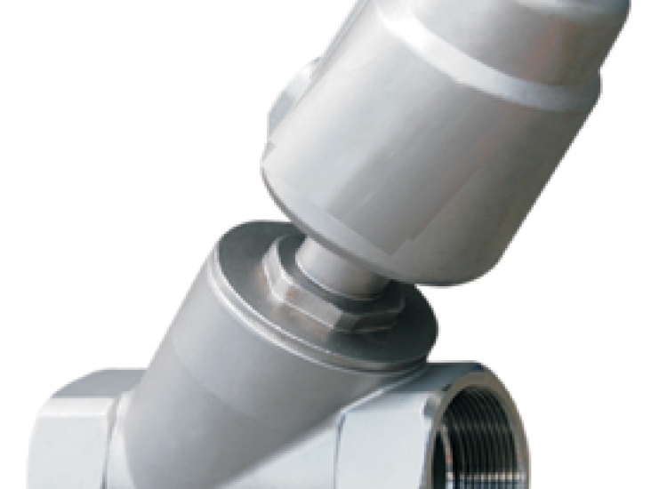 Van Cầu  Inox Nối Ren Điều Khiển Bằng Khí Nén